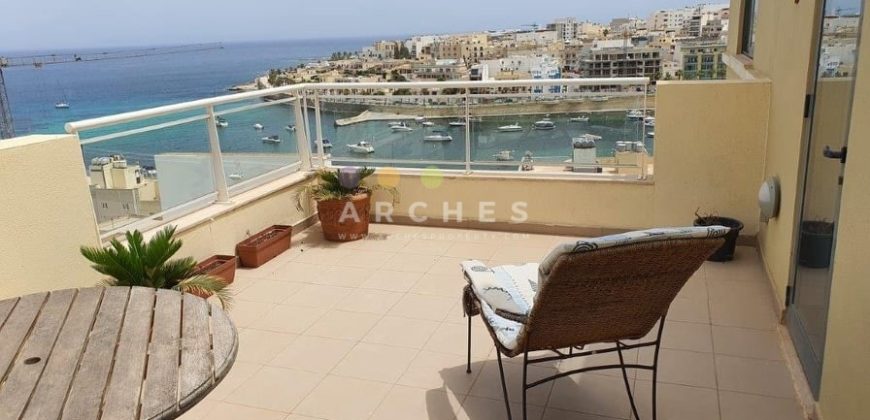 MARSASCALA – 3 BEDROOM WITH SEAVIEWS – TO LET , 1,650