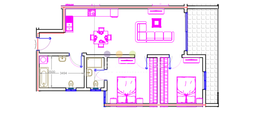 Qawra – Finished 2 bedroom apartment