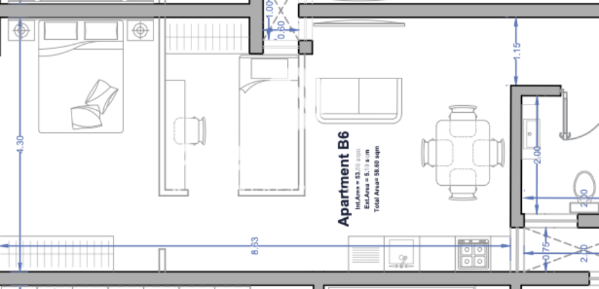 Paola-  2 Bedroom Apartment