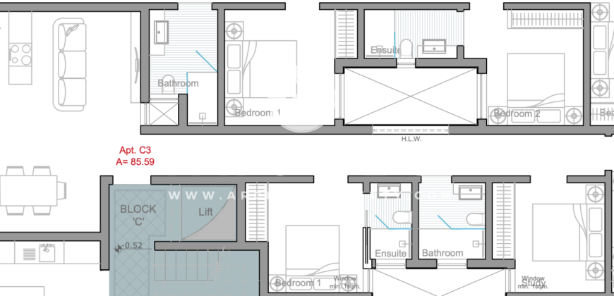 Birzebbuga-   3 Bedroom Apartment