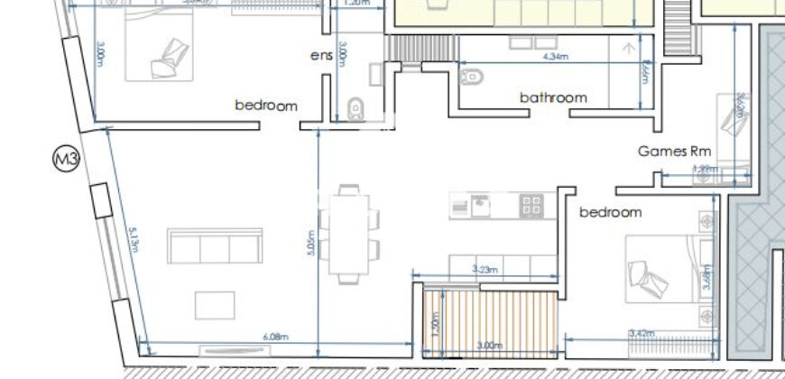 Sannat- 2 Bedroom Maisonette plus a study