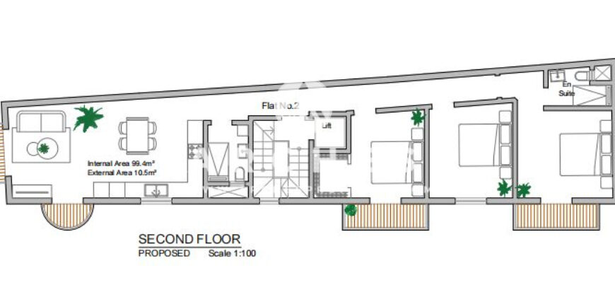 Sannat- 2 bedroom Apartment plus a study