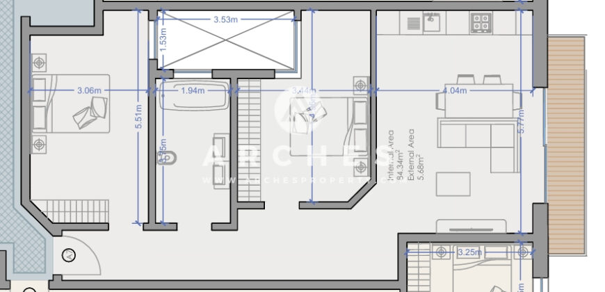 Xagħra- 2 Bedroom Apartment