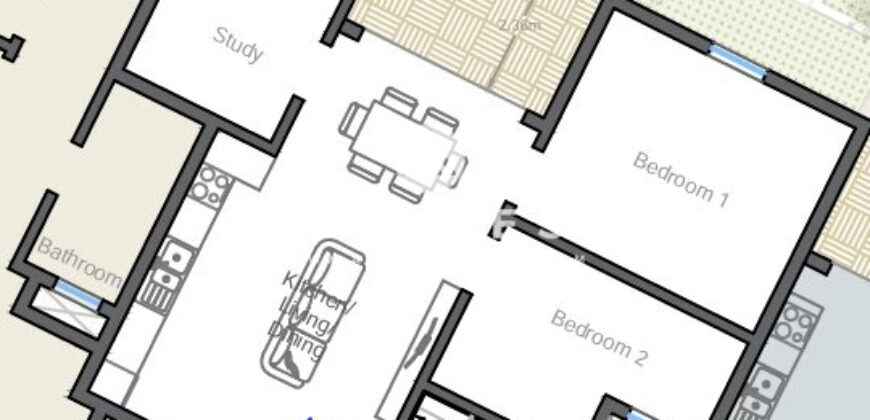 Victoria- 2 Bedroom Apartment Plus a Study