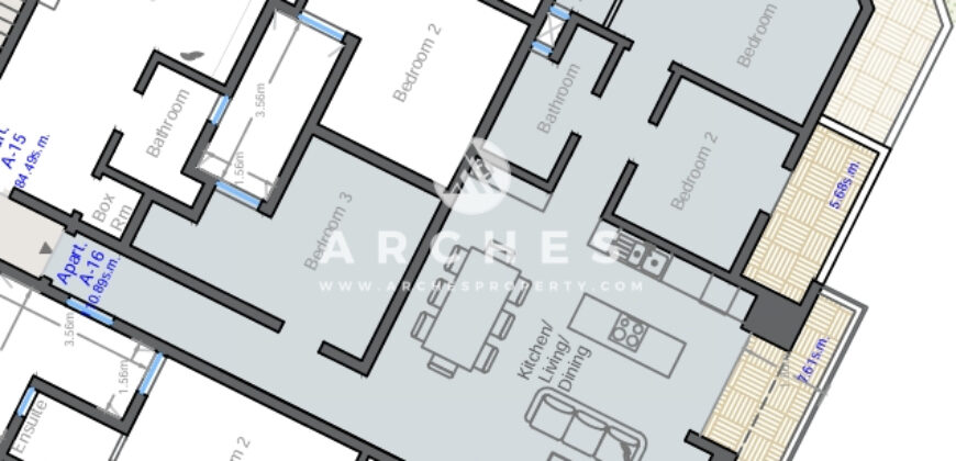 Victoria- 3 Bedroom Apartment