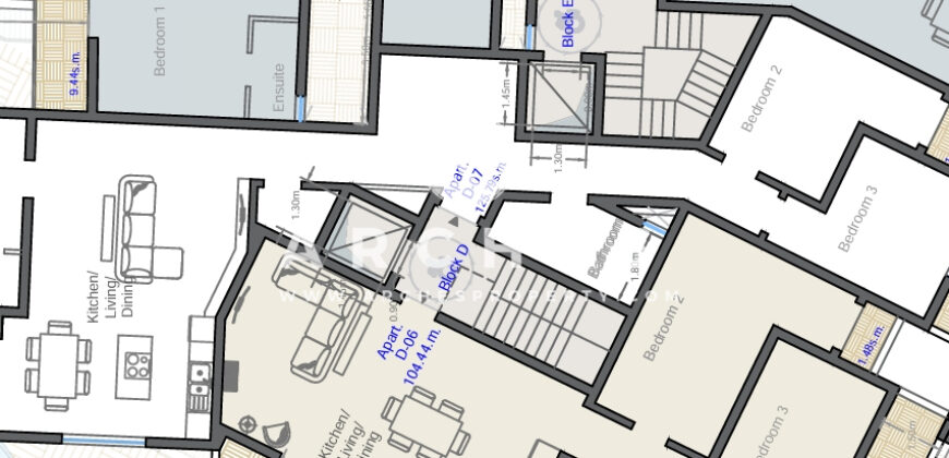 Victoria- 3 Bedroom Apartment
