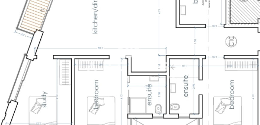 Victoria- 2 bedroom Apartment Plus  Study